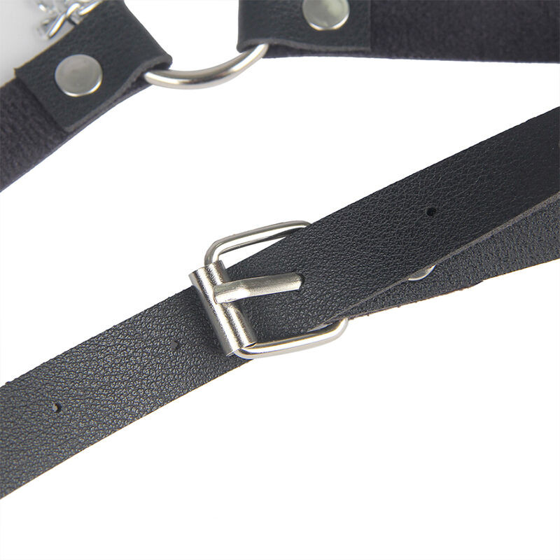 SUBBLIME - LEATHER BELT HARNESS BLACK ONE SIZE 6 