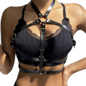 SUBBLIME - LEATHER RING CHEST HARNESS BLACK ONE SIZE 1 