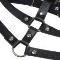 SUBBLIME - LEATHER RING CHEST HARNESS BLACK ONE SIZE 6 