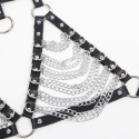 SUBBLIME - HARNESS BRA AND NECKLACE WITH CHAINS ONE SIZE 5 