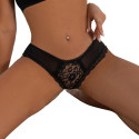 SUBBLIME - FLORAL LACE PANTY WITH STRAPS DETAIL BLACK S/M 2 