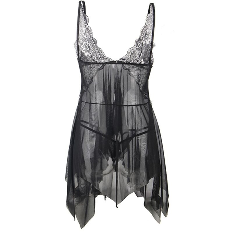 SUBBLIME - BABYDOLL IN TESSUTO TULLE PIZZO SUL PETTO L/XL 5 