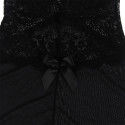 SUBBLIME - BABYDOLL TULLE CON DETTAGLI PIZZO E FIORI NERO S/M 4 