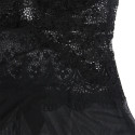 SUBBLIME - BABYDOLL TULLE CON DETTAGLI PIZZO E FIORI NERO S/M 7 