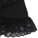 SUBBLIME - BABYDOLL WITH ADJUSTABLE STRAPS AND TRANSPARENT LACE FLORAL PRINT BLACK S/M 10 