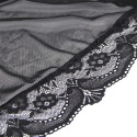 SUBBLIME - TRANSPARENT FABRIC ROBE WITH LACE DETAIL BLACK S/M 7 