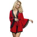 SUBBLIME - ROBE EN TISSU TRANSPARENT DÉTAIL DENTELLE ROUGE S/M 1 