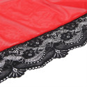 SUBBLIME - TRANSPARENTER STOFFMANTEL MIT SPITZENDETAIL ROT S/M 7 