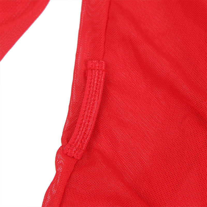 SUBBLIME - VESTAGLIA IN TESSUTO TRASPARENTE CON DETTAGLI IN PIZZO ROSSO L/XL 8 