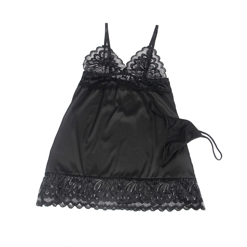 SUBBLIME - BABYDOLL AVEC POITRINE IMPRIMÉ FLEURI NOIR L/XL 3 