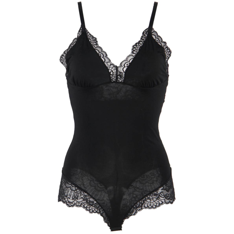 SUBBLIME - TEDDY DÉTAIL DENTELLE FLORALE NOIR L/XL 8 