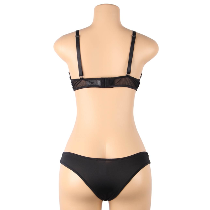 SUBBLIME - TWO PIECE SET OF TRANSPARENCY BRA AND S/M STRIPS 7 