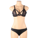 SUBBLIME - TWO PIECE SET OF TRANSPARENCY BRA AND S/M STRIPS 8 