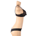 SUBBLIME - ENSEMBLE DEUX PIÈCES DE SOUTIEN-GORGE TRANSPARENT ET BANDES S/M 9 