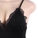 SUBBLIME - ORSACCHIOTTO CON DETTAGLI IN PIZZO FLOREALE NERO S/M 4 