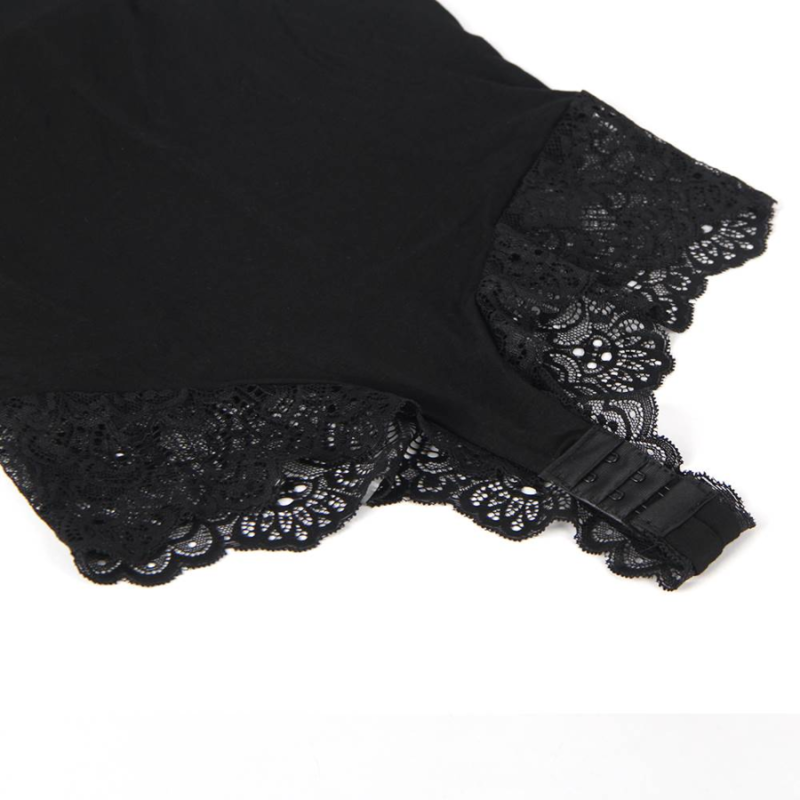 SUBBLIME - BLACK FLORAL LACE DETAIL TEDDY S/M 9 