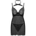 LIVCO CORSETTI FASHION - BINELLA SET BABYDOLL + TANGA SCHWARZ 2 