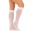 LEG AVENUE - KNEE-HIGH SOCKS WITH RUFFLES WHITE 3 