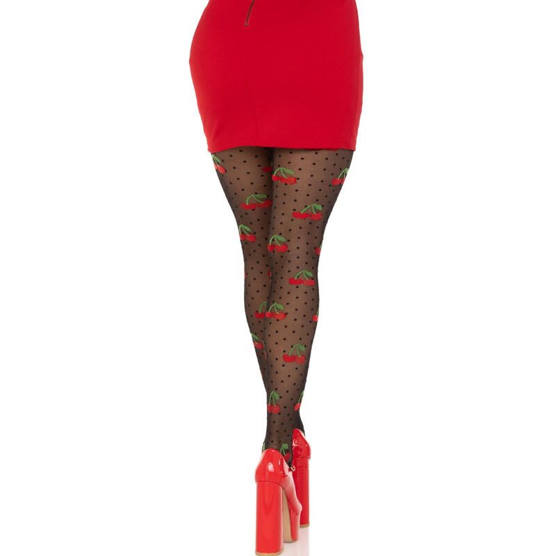 LEG AVENUE - BAS TAUPES CERISE NOIRE 1 