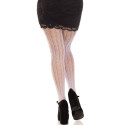 LEG AVENUE - STOCKINGS WITH OPENINGS HEART & BOWS WHITE 1 