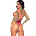 LEG AVENUE - MULTICOLOR LONG SLEEVE NET BODYSUIT 1 