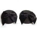 BIJOUX - BURLESQUE SHINY NIPPLE COVERS WITH BOW 2 