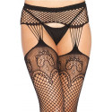 LEG AVENUE - NET STOCKINGS WITH GARTER LINES 1 