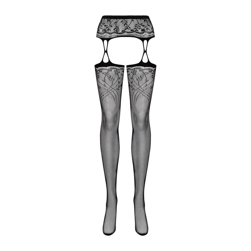 OBSESSIVE - S206 GARTER SOTCKINS BLACK S/M/L 5 