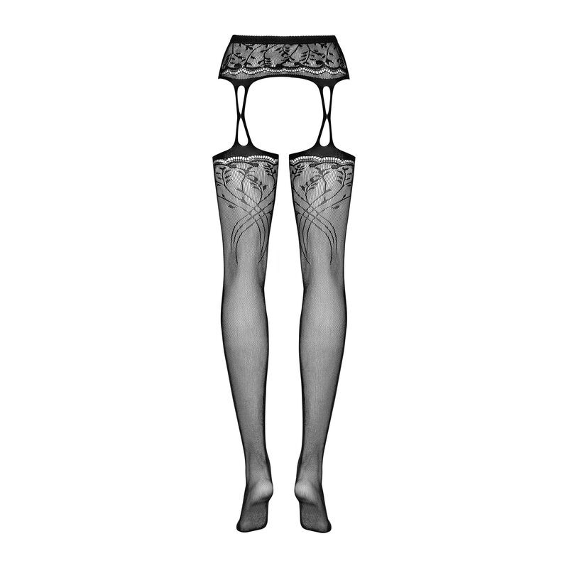 OBSESSIVE - S206 GARTER SOTCKINS BLACK S/M/L 8 