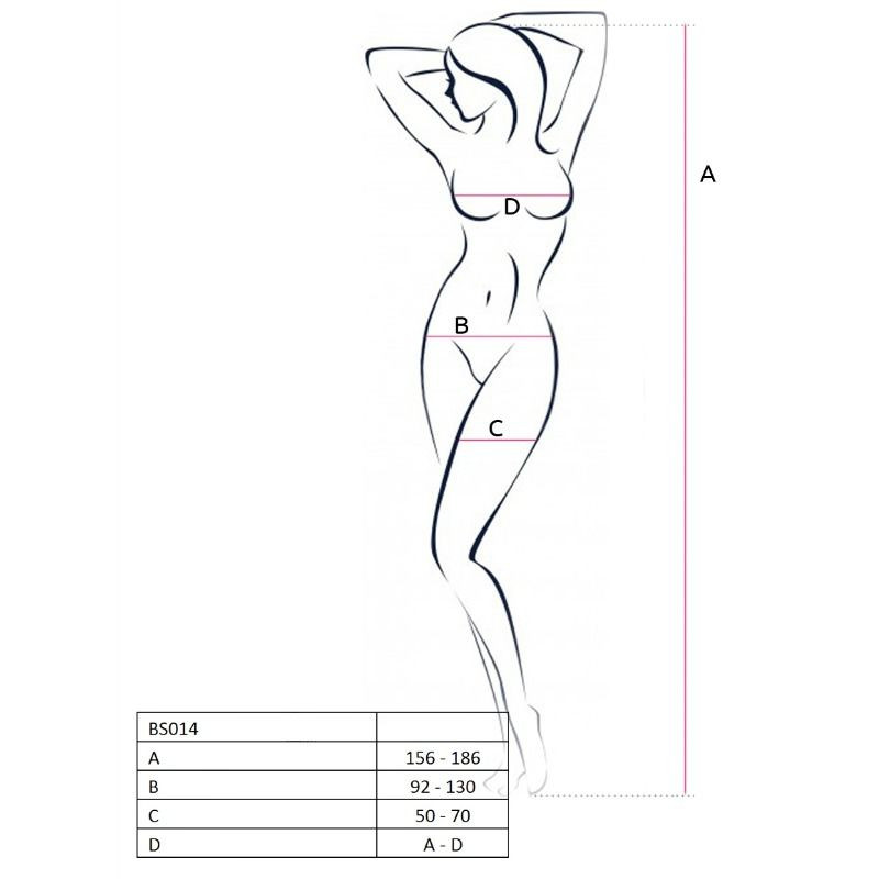 PASSION - WOMAN BS014 WHITE BODYSTOCKING ONE SIZE 1 