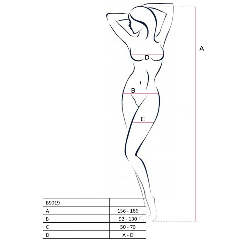 PASSION - FEMME BS019 BODYSTOCKING BLANC TAILLE UNIQUE 1 