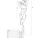 PASSION - WOMAN BS026 BLACK DRESS STYLE BODYSTOCKING ONE SIZE 2 