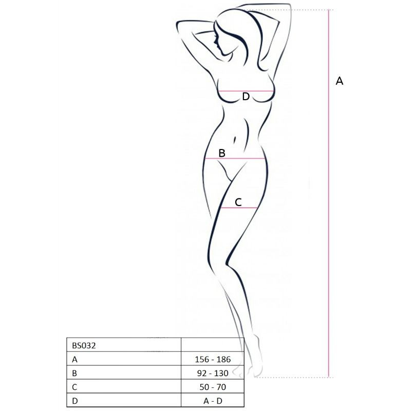 PASSION - FEMME BS032 BODYSTOCKING NOIR TAILLE UNIQUE 2 