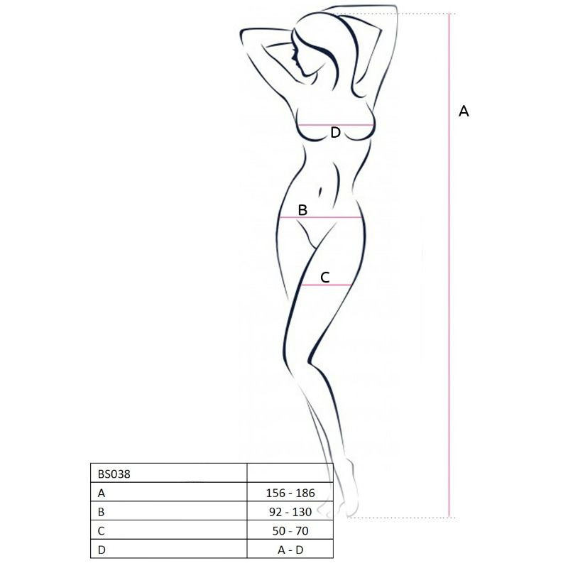 PASSION - FEMME BS038 BODYSTOCKING NOIR TAILLE UNIQUE 2 