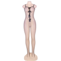 QUEEN LINGERIE - BODYSTOCKING WITH TIES IN NECKLINE S/L 3 