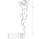 PASSION - WOMAN BS049 WEISSER BODYSTOCKING, EINE GRÖSSE 1 