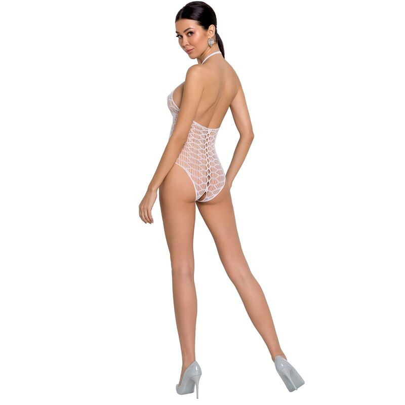 PASSION - FEMME BS087 BODYSTOCKING BLANC TAILLE UNIQUE 1 