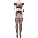 QUEEN LINGERIE - BODYSTOCKING-TOP LANGARM S/L 3 