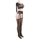 QUEEN LINGERIE - BODYSTOCKING-TOP LANGARM S/L 4 