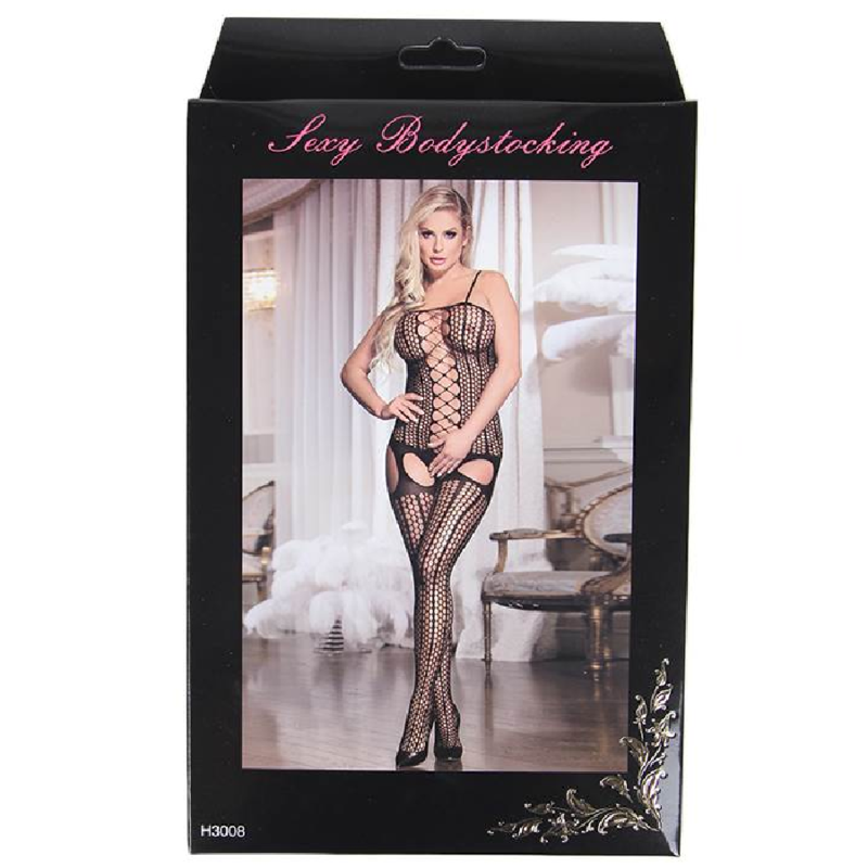 QUEEN LINGERIE - BODYSTOCKING WITH OPENING S/L 6 