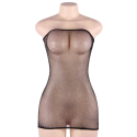 QUEEN LINGERIE - NET BODY DRESS WITH DIAMONDS S/L 2 