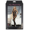 QUEEN LINGERIE - BODYSTOCKING WITH FLOWER OPENING S/L 5 