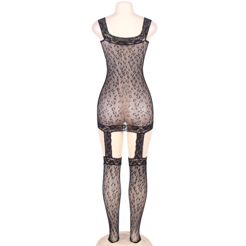 QUEEN LINGERIE - BODYSTOCKING STYLE LÉOPARD S/L 3 