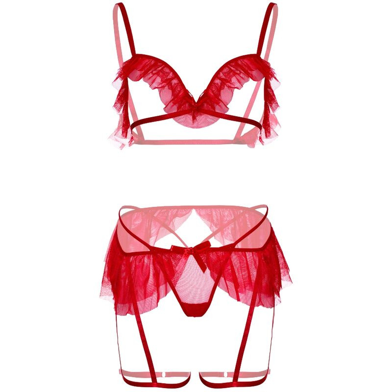 LEG AVENUE - SET TRE PEZZI REGGISENO, PERING E REGGISENO 5 