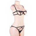 SUBBLIME - SET TWO PIECES SET STRAPPY BRA AND THONG L/XL 2 