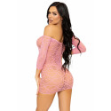 LEG AVENUE - HEART NET MINIKLEID EINE GRÖSSE - ROSA 1 