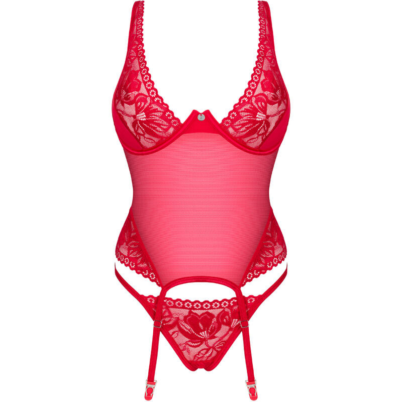 OBSESSIVE - CORSET LACELOVE ROUGE XS/S 4 