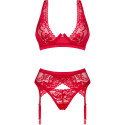 OBSESSIVE - ENSEMBLE LACELOVE TROIS PIÈCES ROUGE XS/S 4 