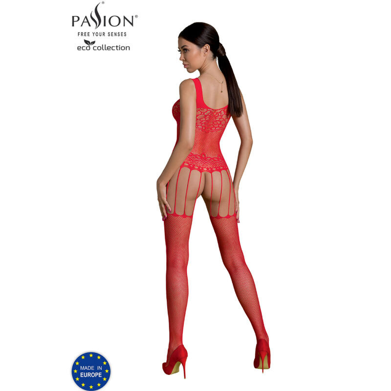 PASSION - BODYSTOCKING ECO COLLECTION ECO BS001 ROUGE 1 