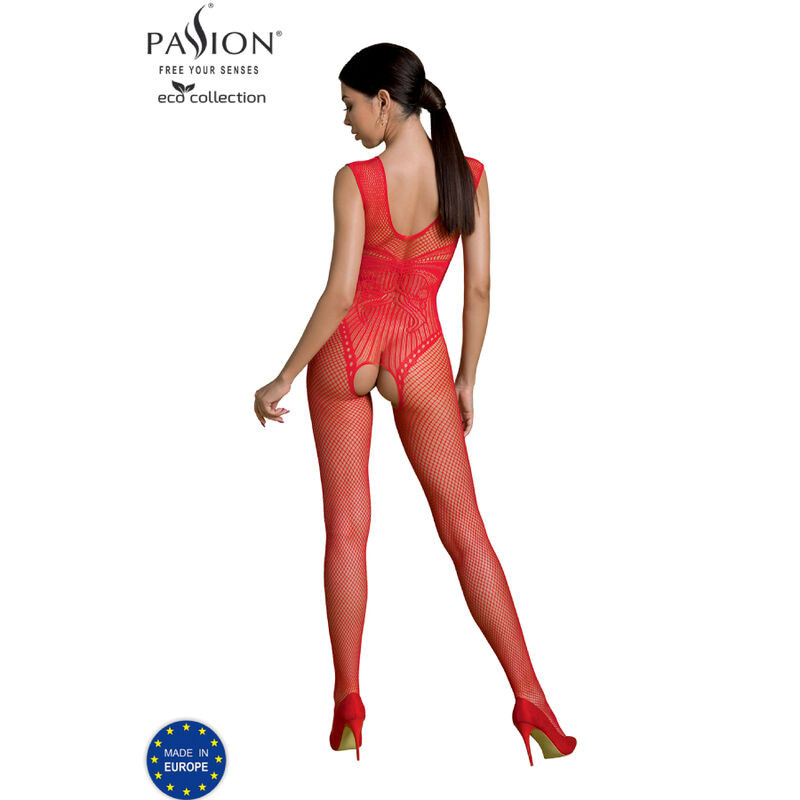 PASSION - BODYSTOCKING ECO COLLECTION ECO BS003 ROUGE 1 